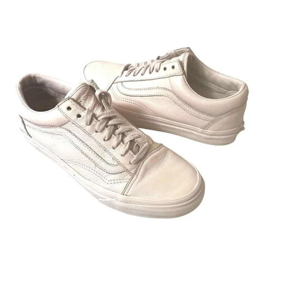 VANS Old Skool Pink Leather Skate Shoes Women's Size 8 Low Top Sneaker Men's 6.5